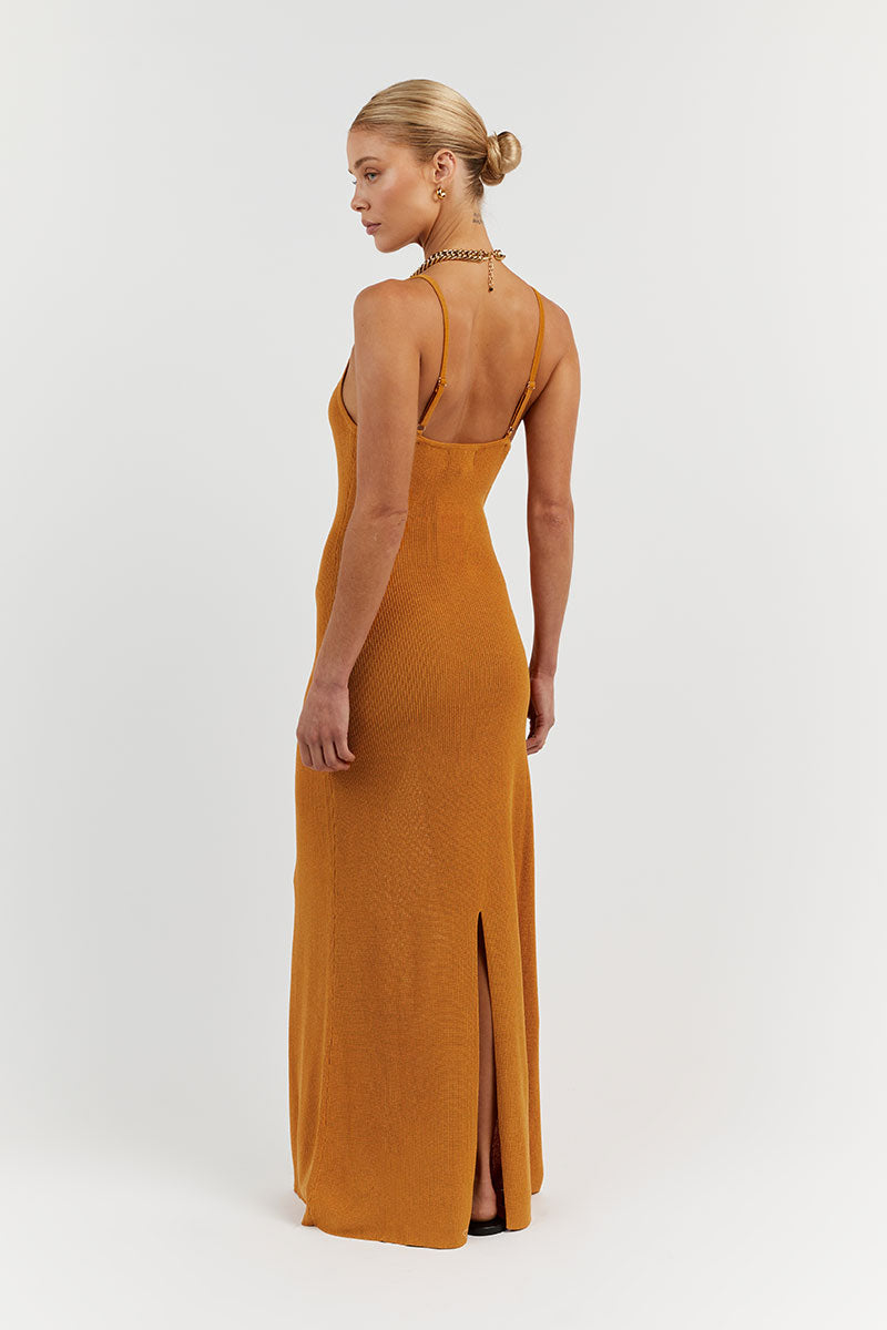 ASHER MARIGOLD KNIT DRESS