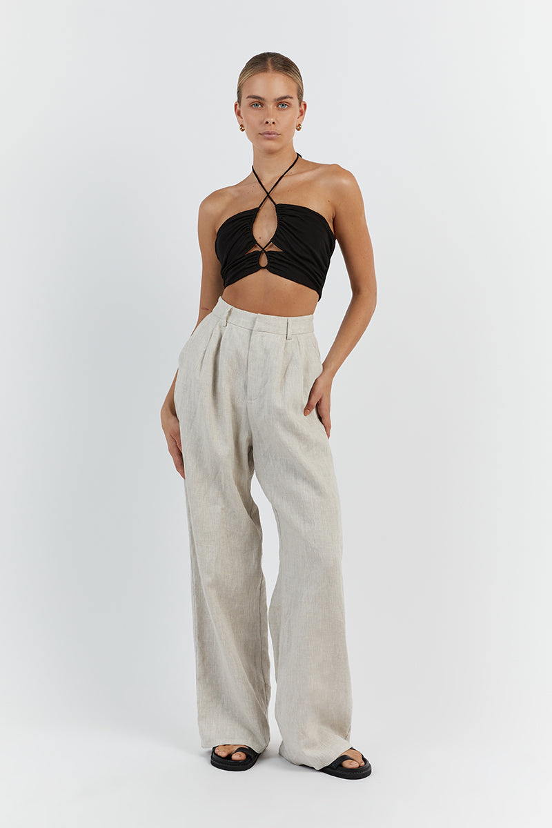 TILLY BLACK HALTER TOP