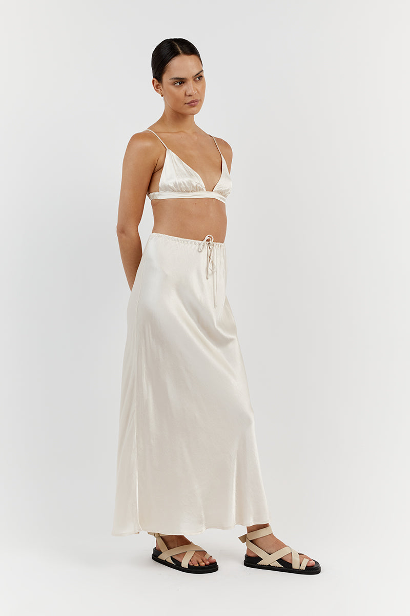 BOBBY PEARL SATIN BRALETTE