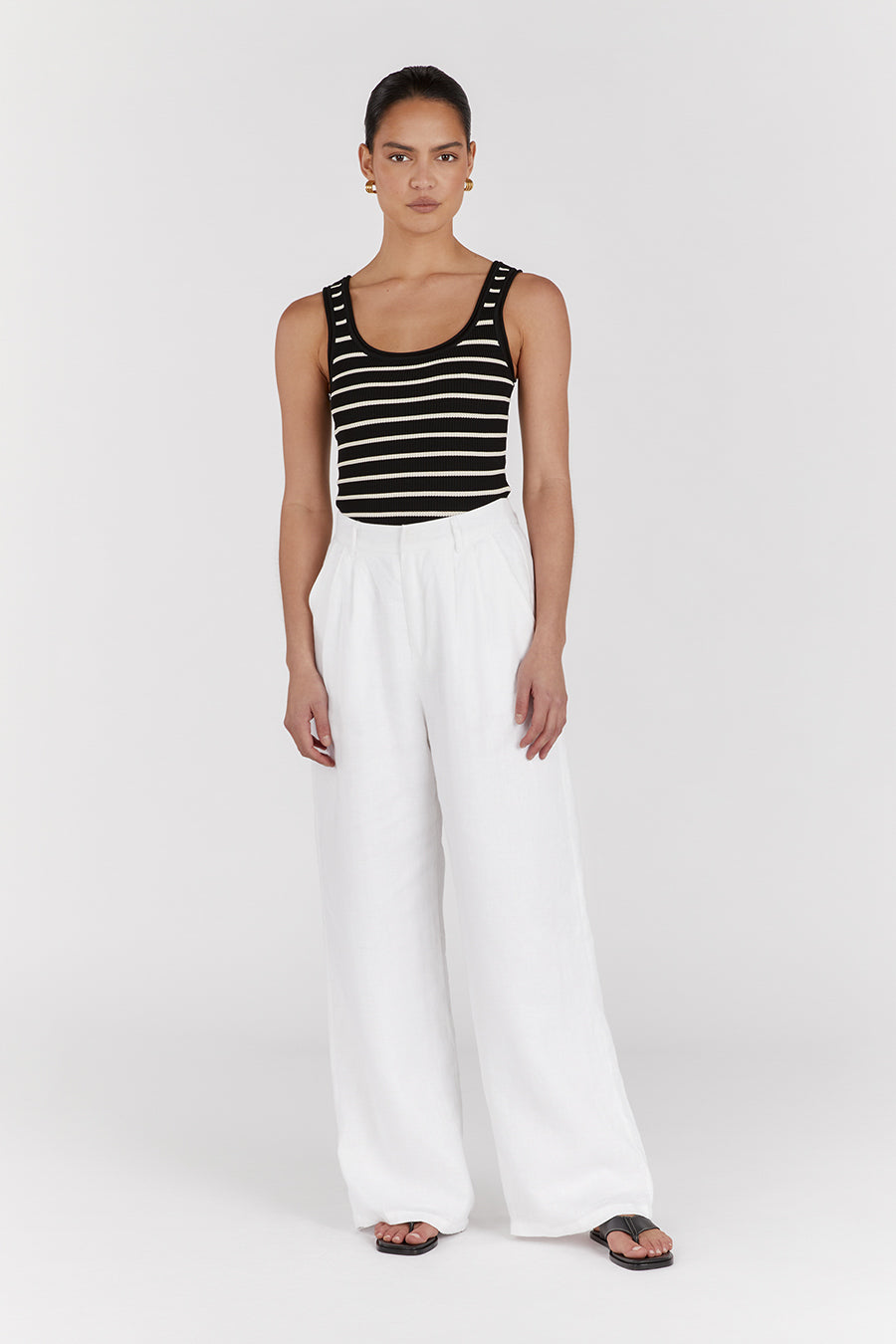 BILLIE BLACK STRIPE KNIT TANK
