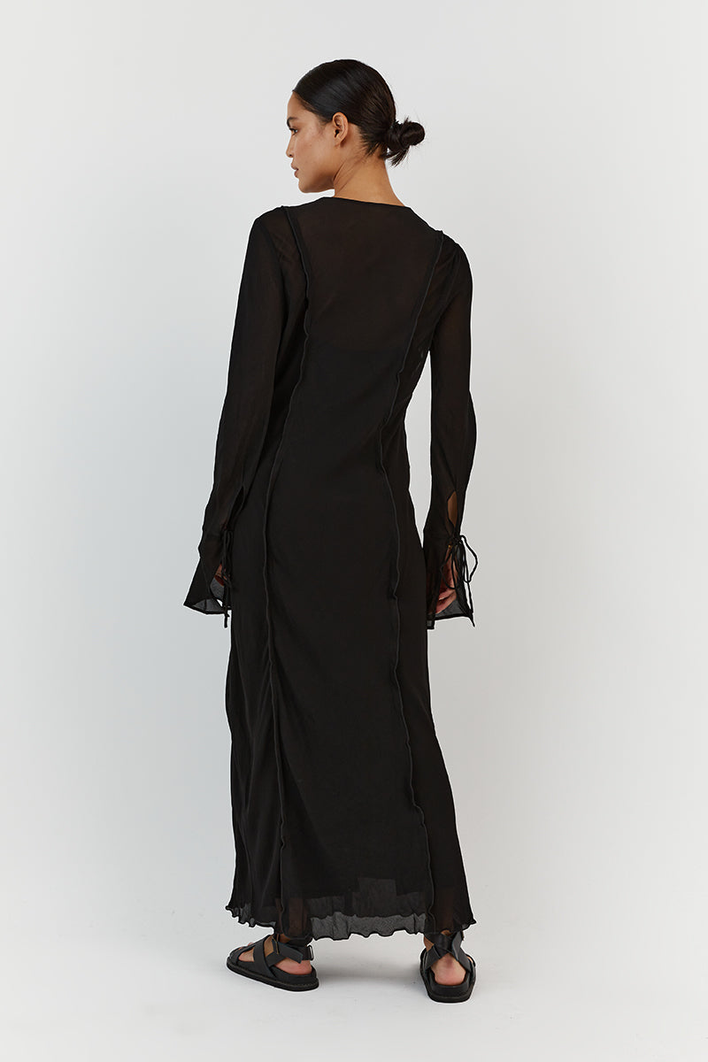 BOWIE BLACK SHEER DRESS