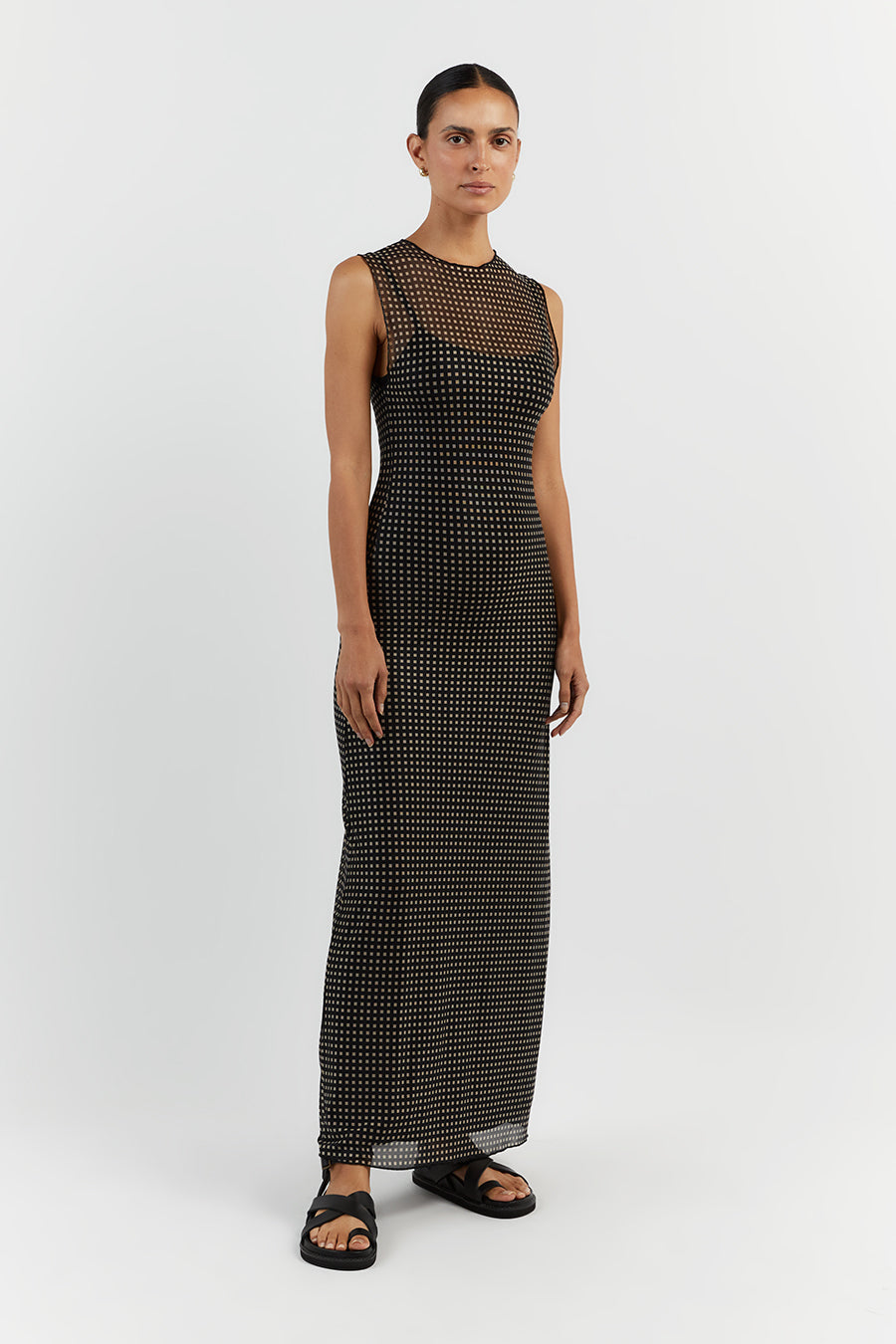 HUDSON BLACK SLEEVELESS MAXI DRESS