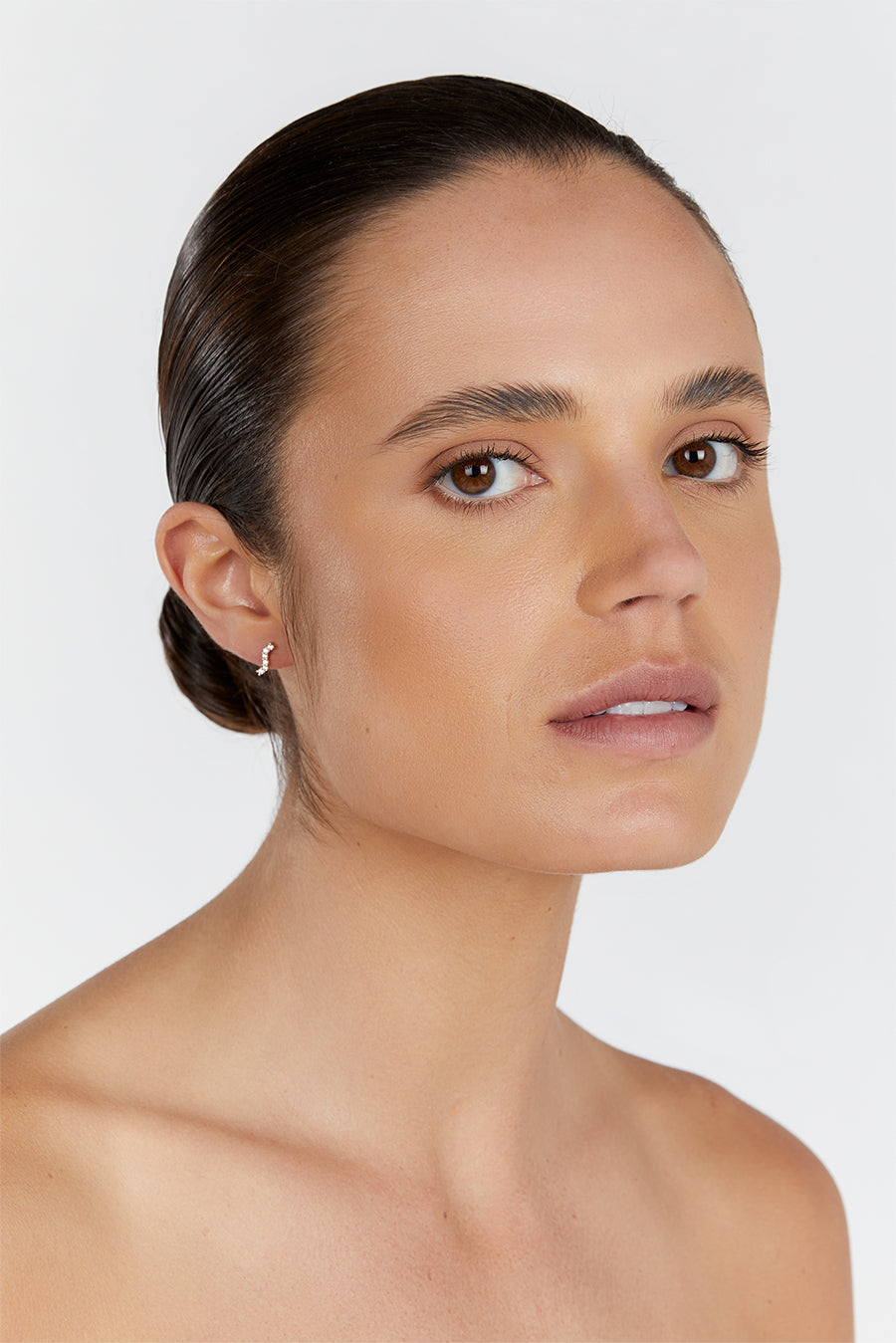 PORTER ANGEL WAVE GOLD STUD EARRINGS