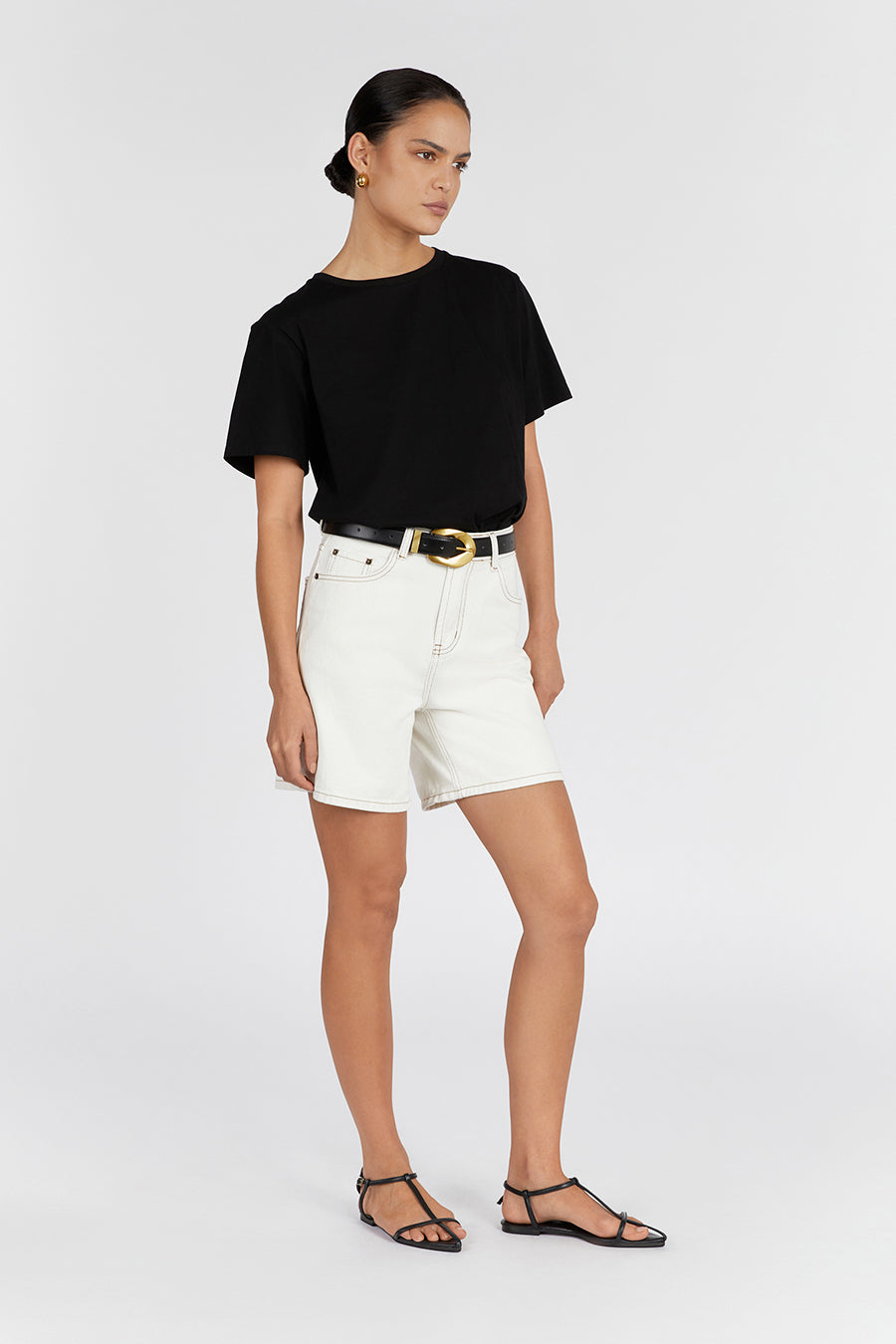 JOPLIN CREAM DENIM SHORT