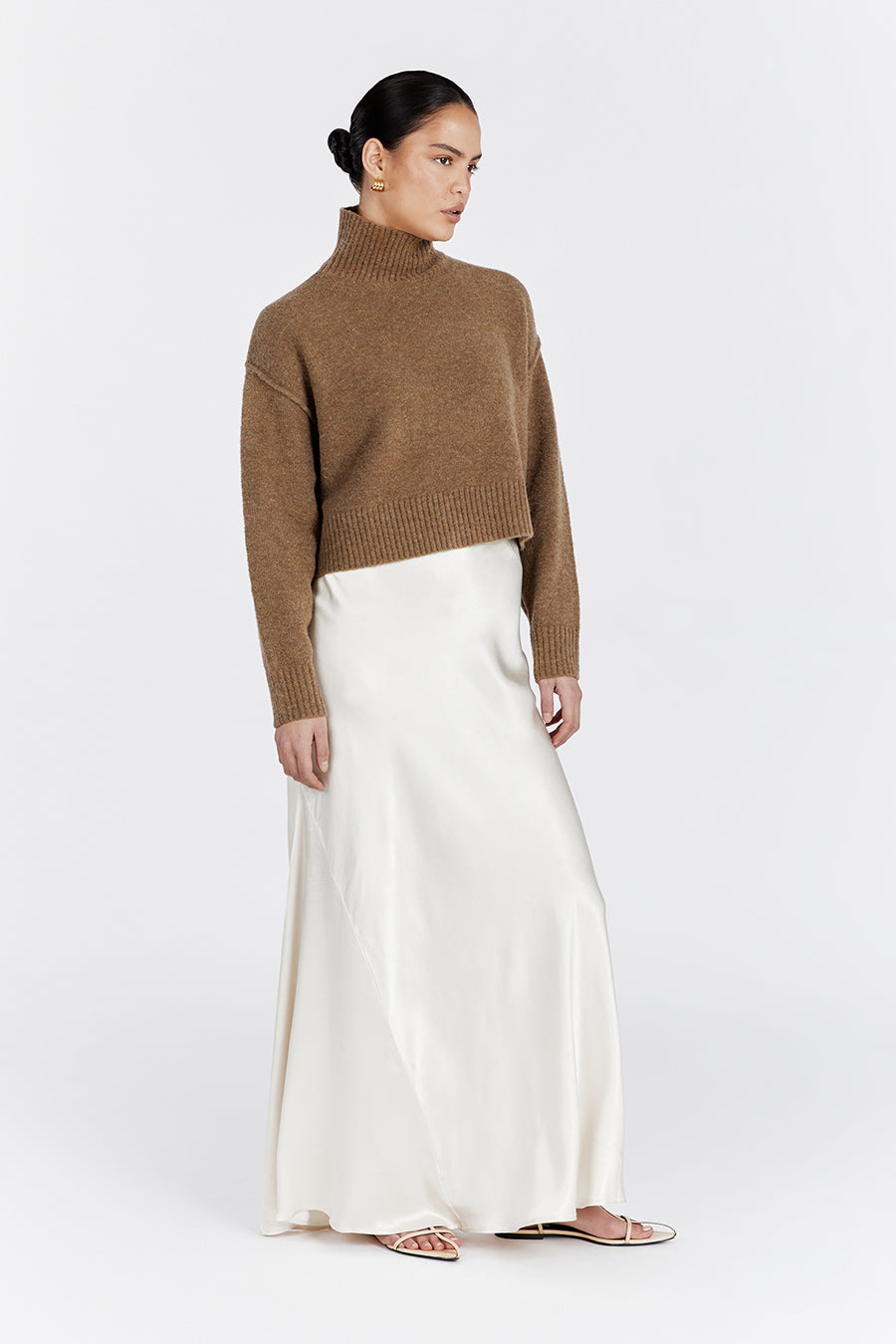 CLEO CHOC CROPPED JUMPER