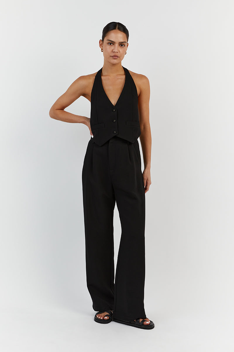 EVA BLACK HALTER VEST