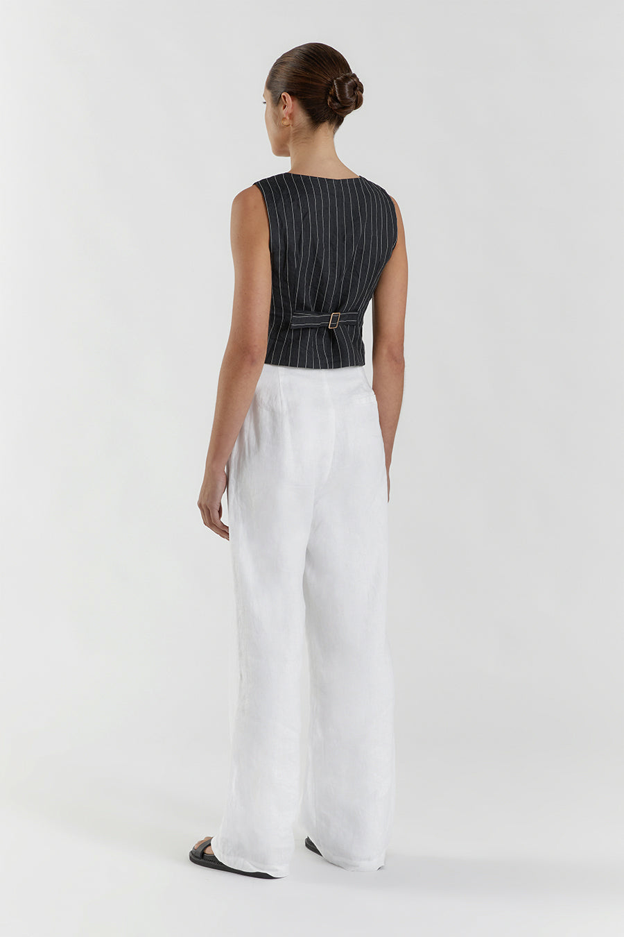 MARCEL BLACK PINSTRIPE VEST