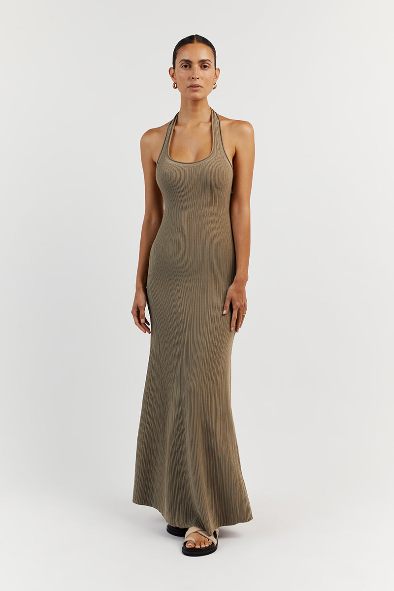 EDDISON MOSS KNIT MIDI DRESS