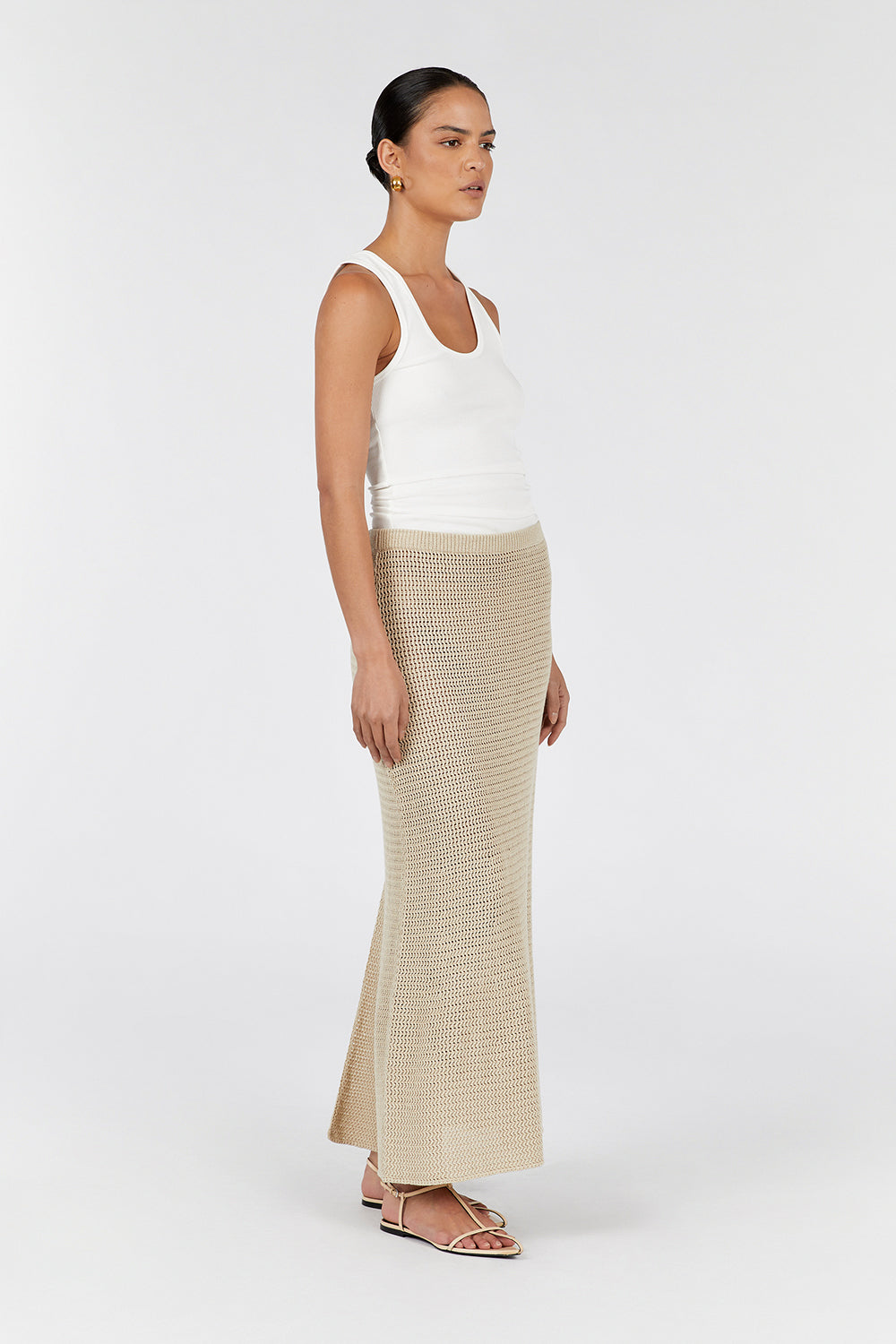 ZADIE NATURAL CROCHET SKIRT