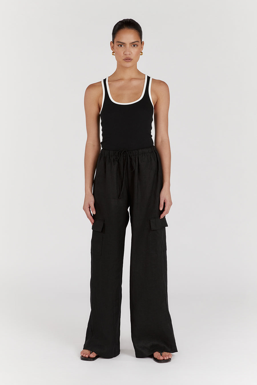 THEO BLACK CONTRAST TANK