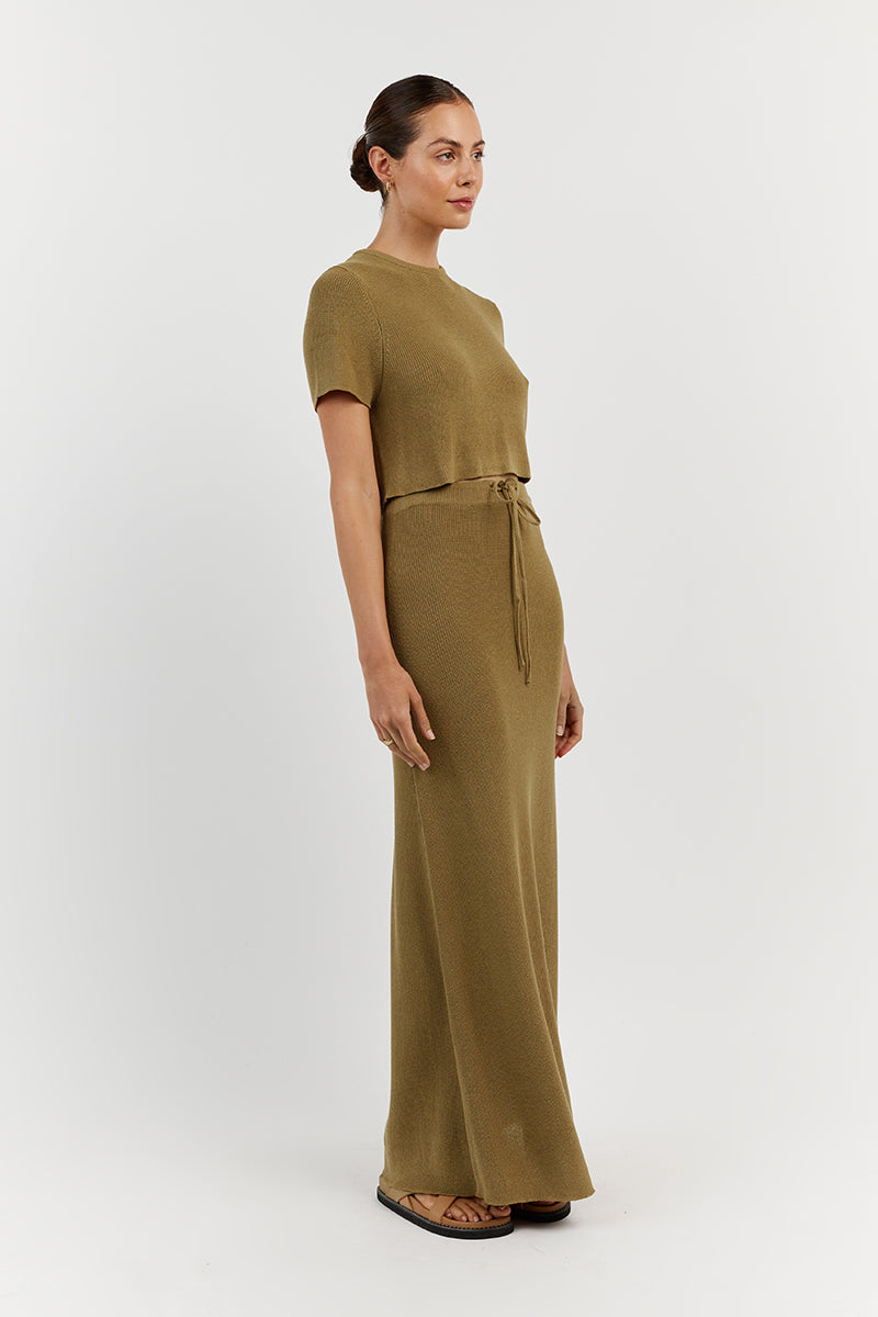 ASHER PISTACHIO CROPPED TEE