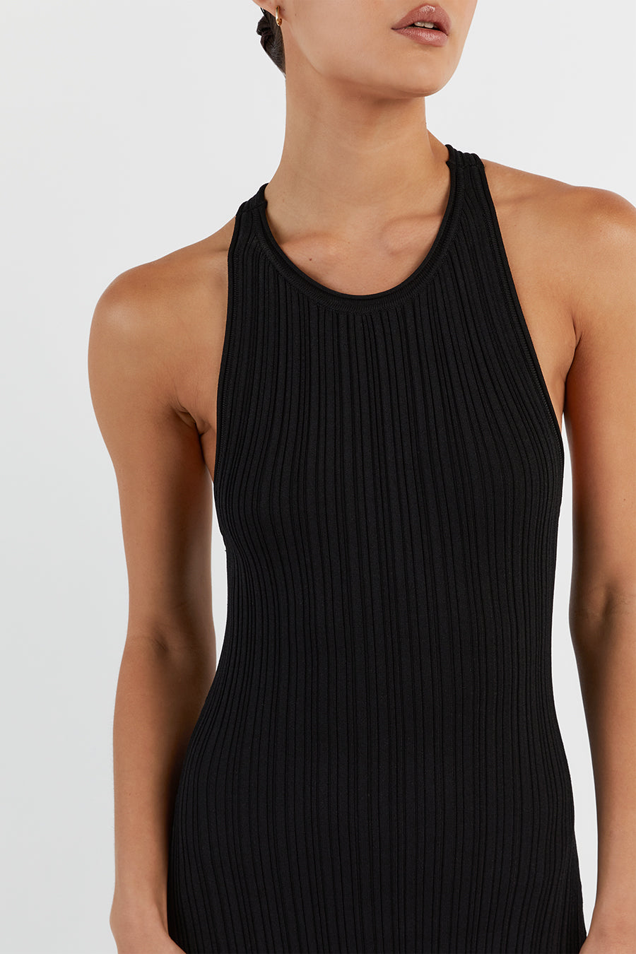 RIVER BLACK BACKLESS MAXI DRESS