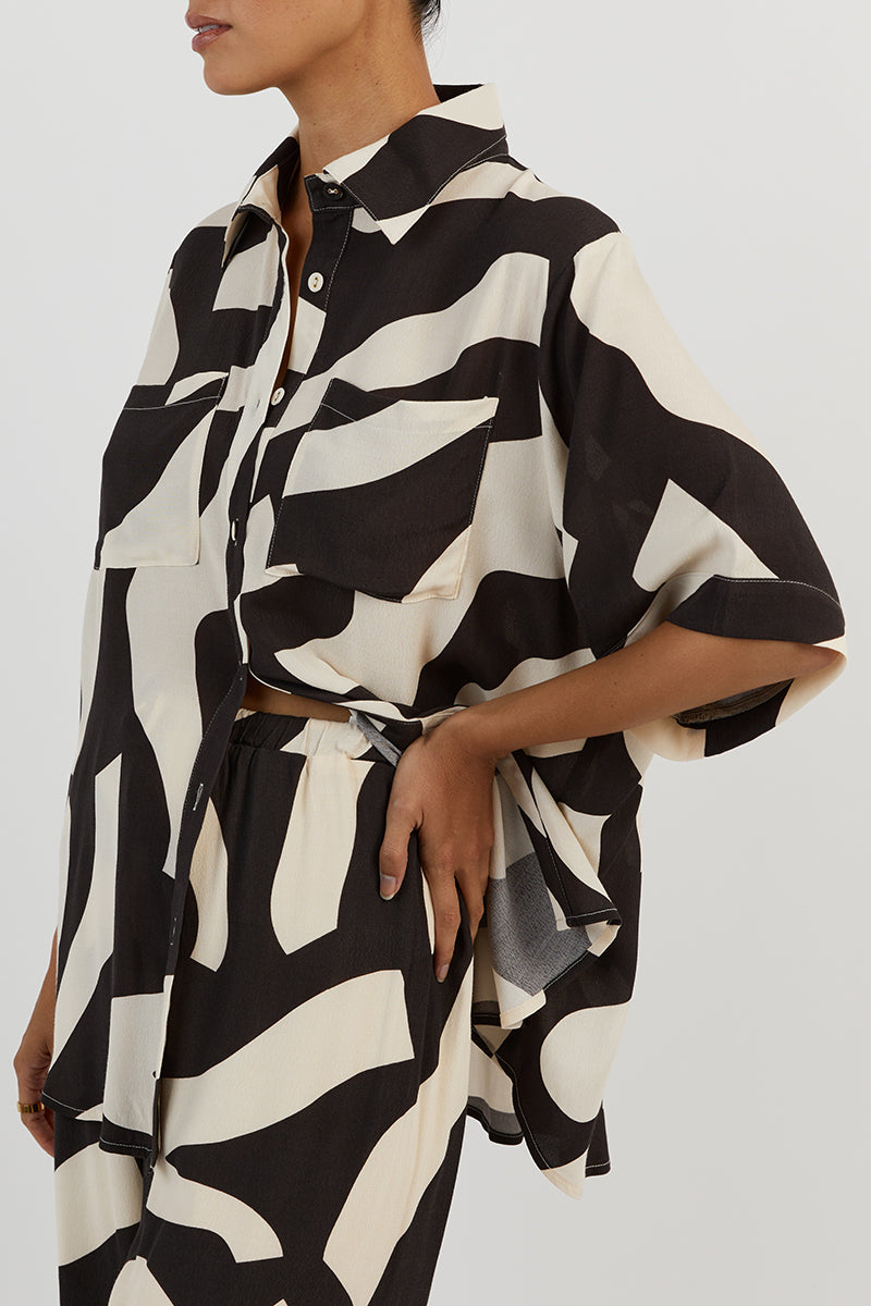 NINA CREAM VACATION SHIRT