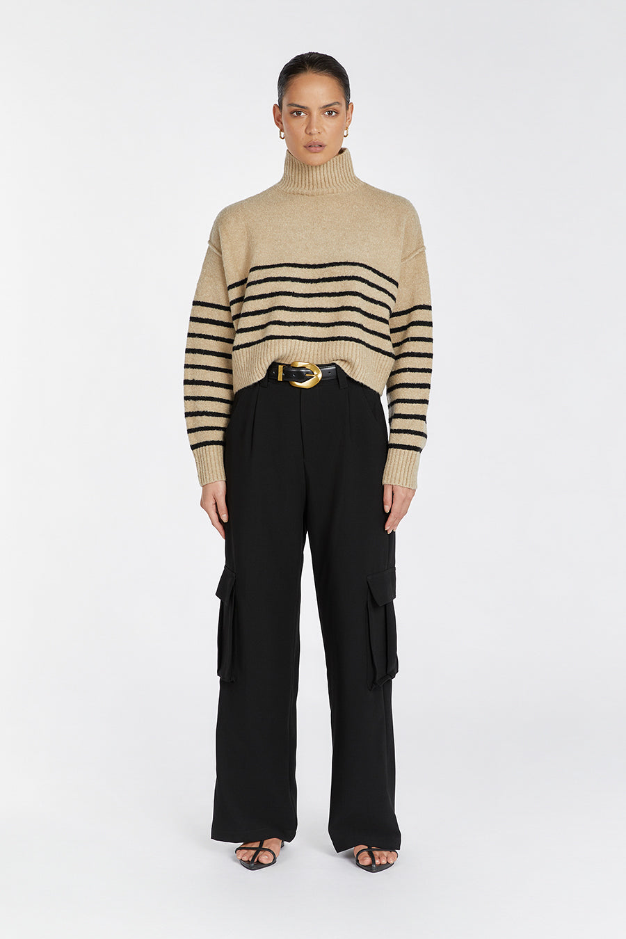 CLEO OAT/BLACK STRIPE JUMPER