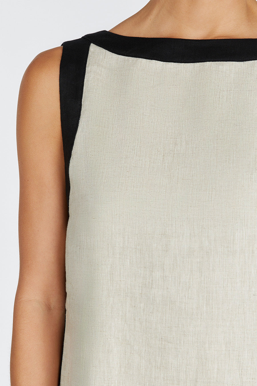 ZURI NATURAL LINEN MINI DRESS