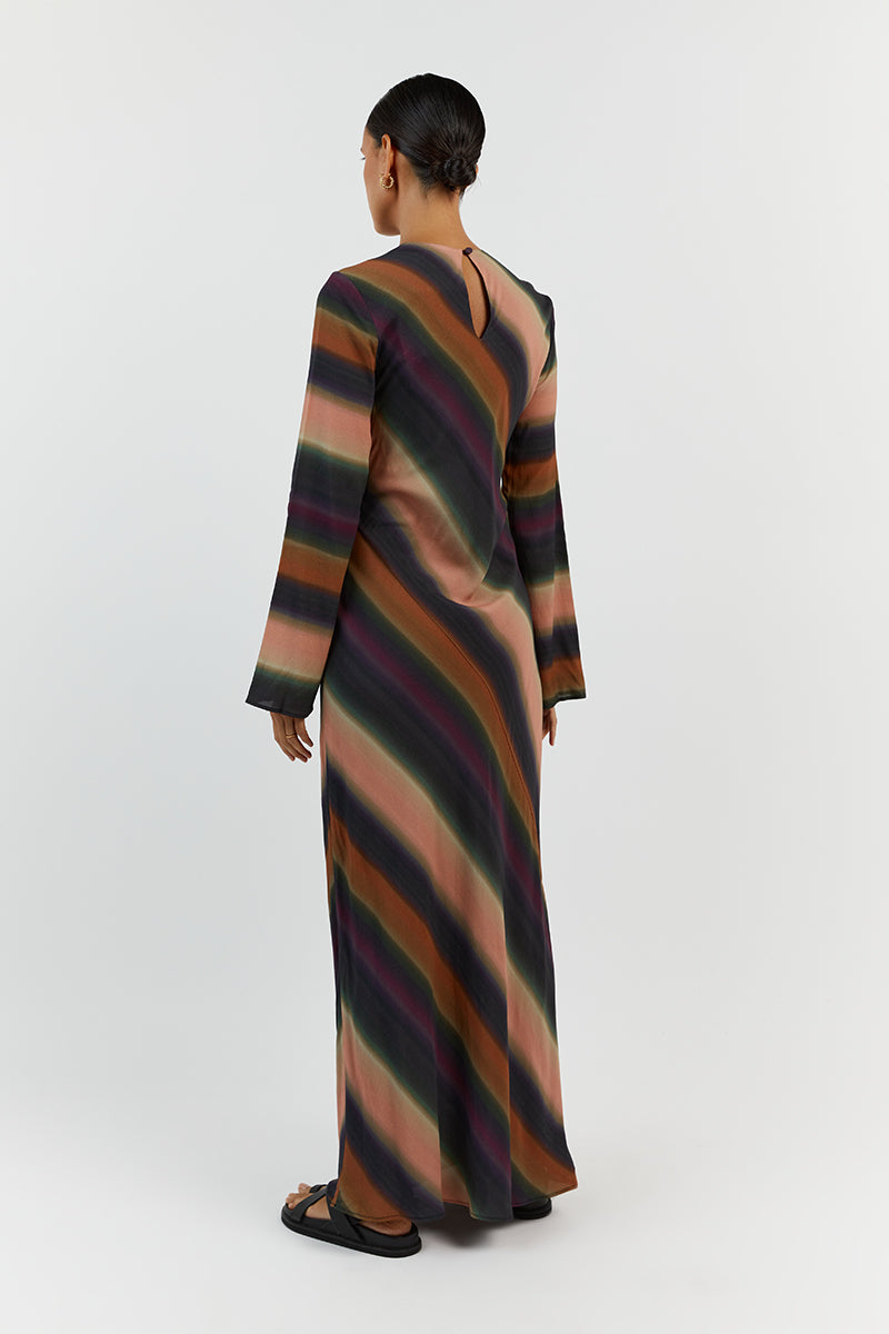 LULU OMBRE SLEEVED DRESS