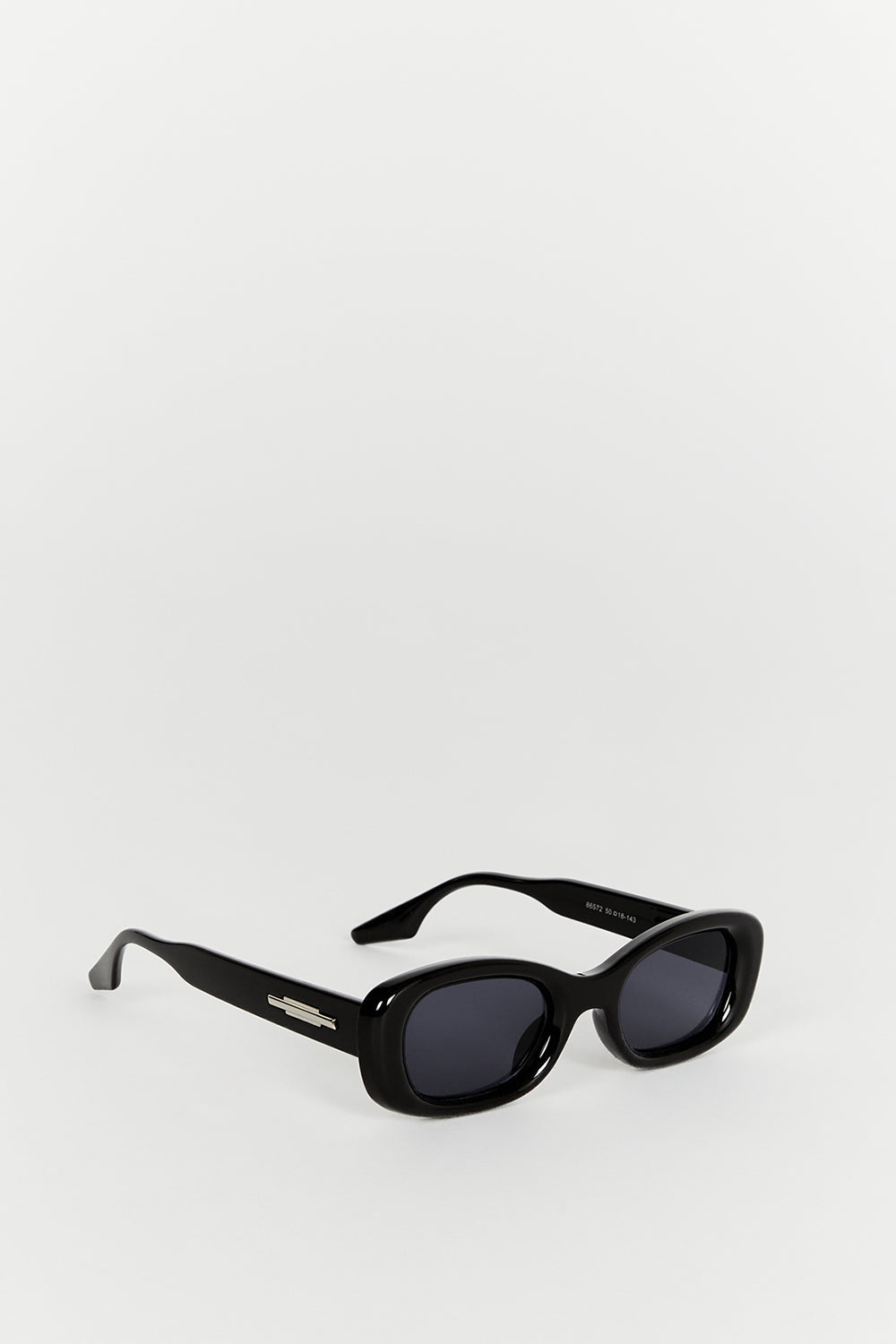 EDDIE BLACK RECTANGLE SUNGLASSES