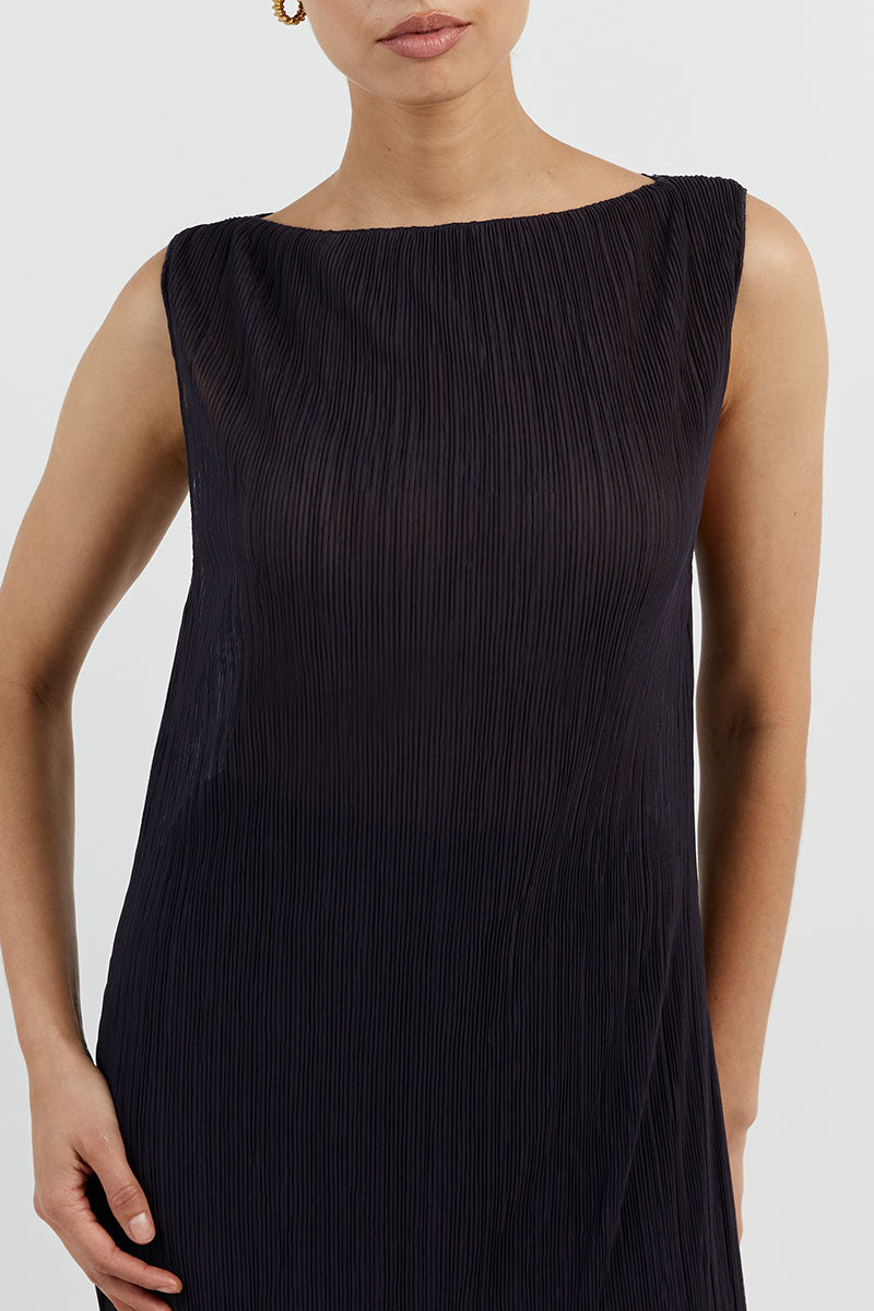 PORTER INK PLISSE TUNIC TOP