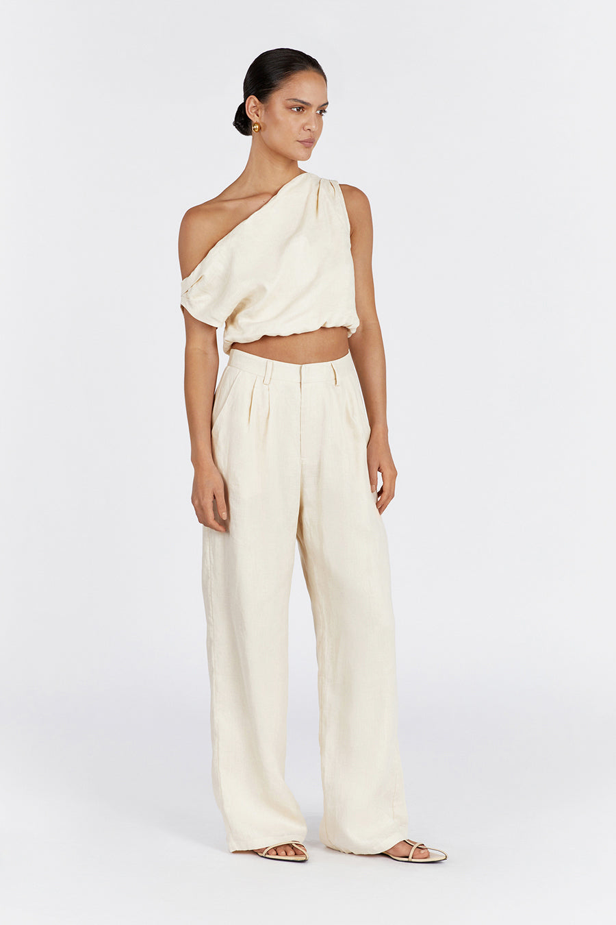 NORAH BUTTERMILK LINEN PANT