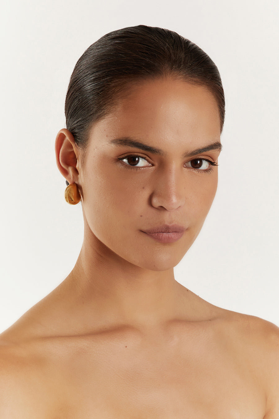 CENDRE BOBBI GOLD HOOP EARRINGS