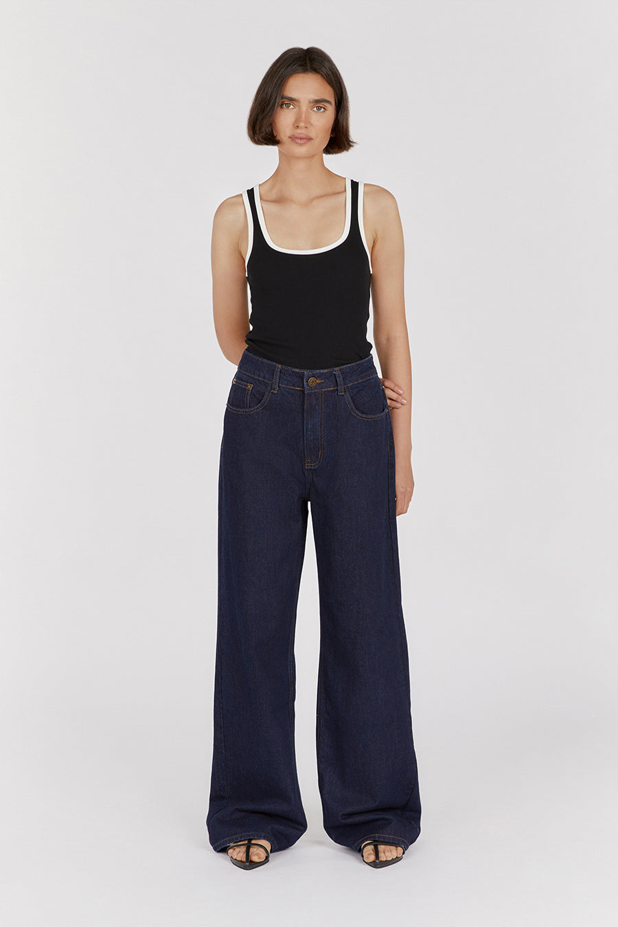 REAGAN INDIGO SLOUCHY DENIM JEAN