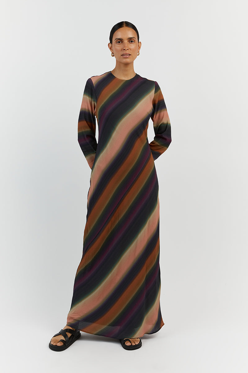 LULU OMBRE SLEEVED DRESS