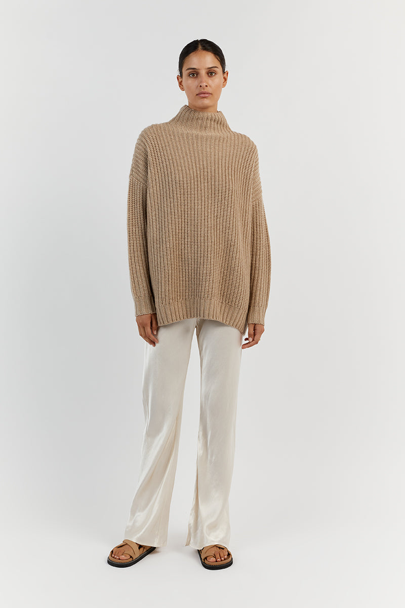 OSLO OAT MARLE LONGLINE JUMPER