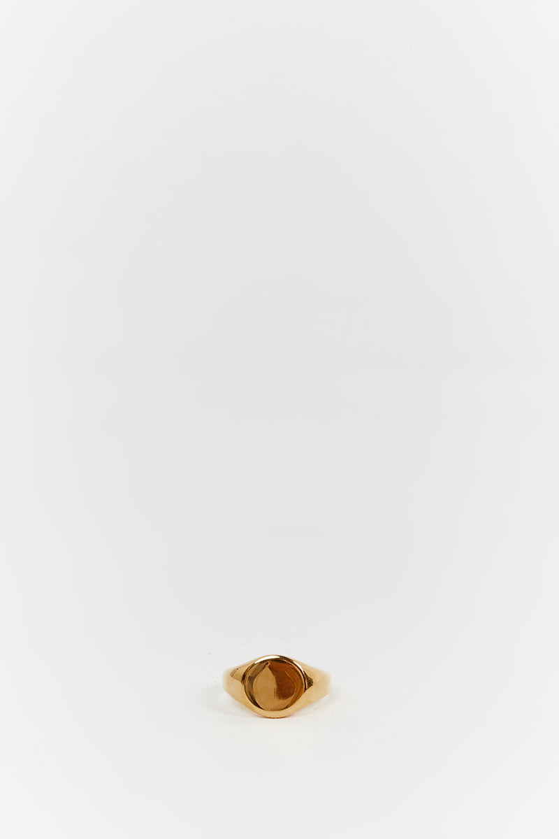 PORTER OVAL SIGNET GOLD RING