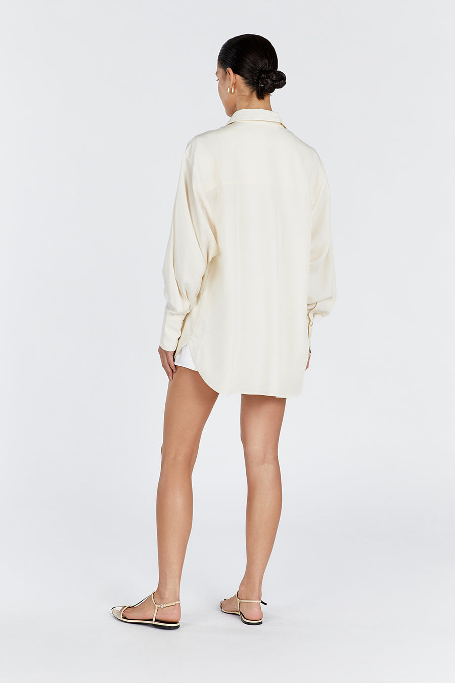 AKASHA TENCEL BLEND BUTTERMILK SHIRT