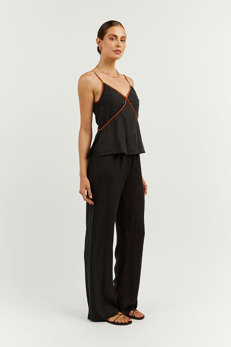 MARCO BLACK RELAXED PANT