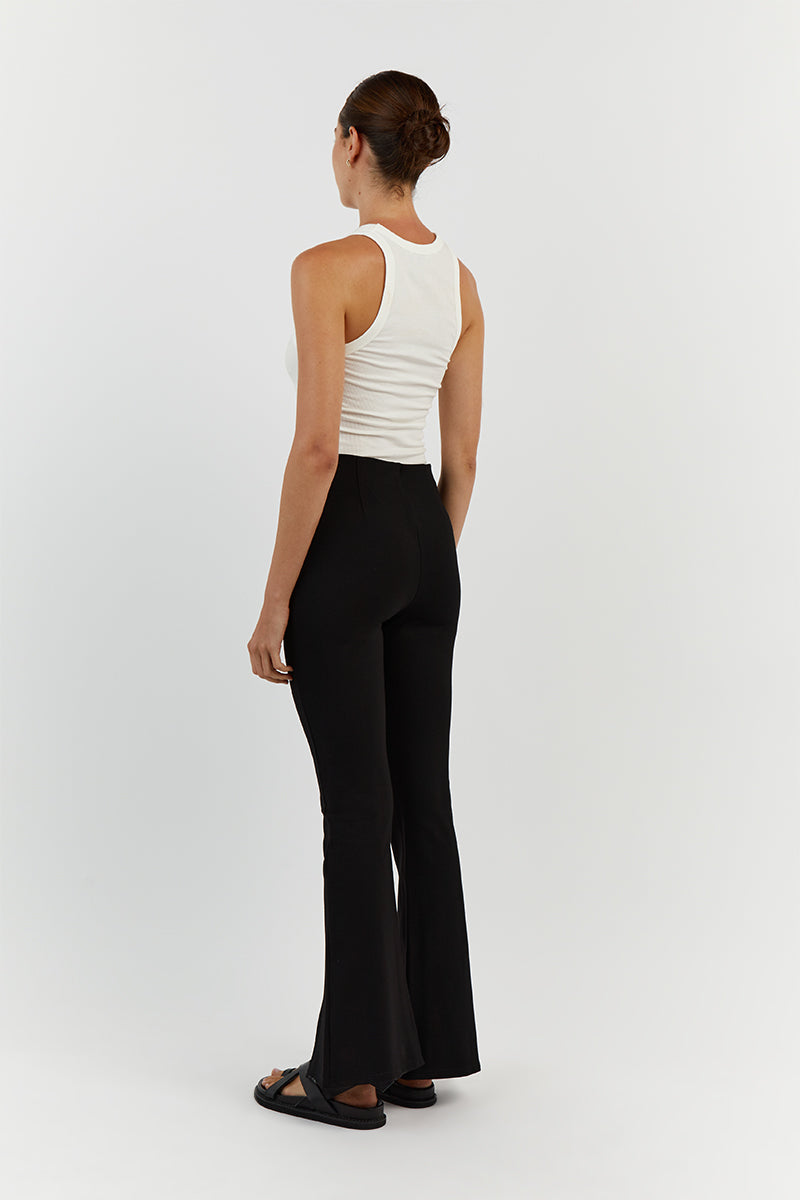 ASHER BLACK FLARED PANT