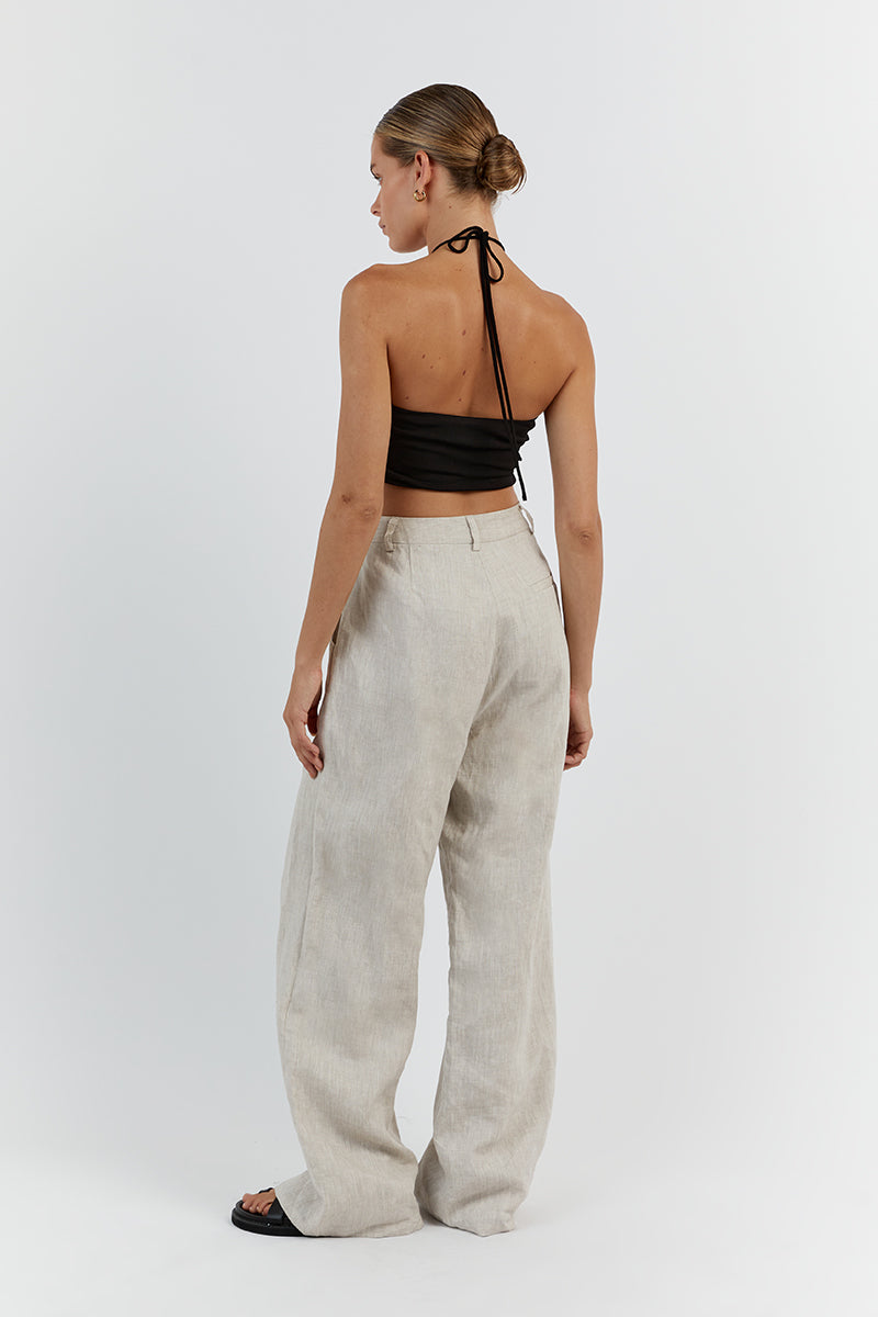 TILLY BLACK HALTER TOP