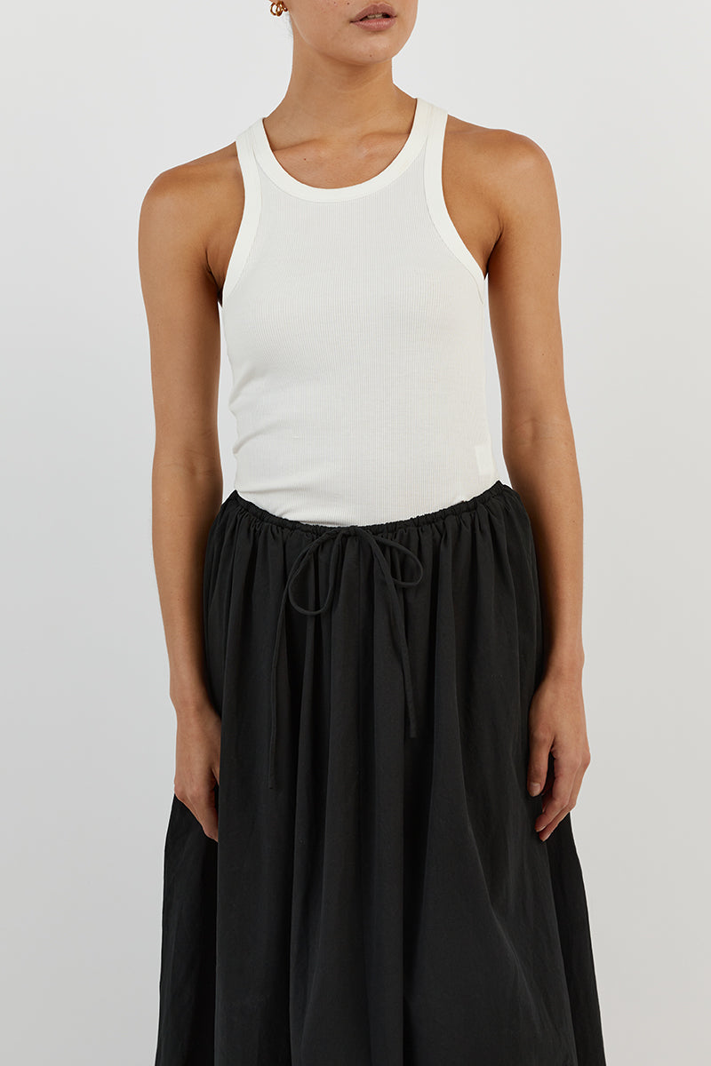 MONTY BLACK BUBBLE COTTON SKIRT
