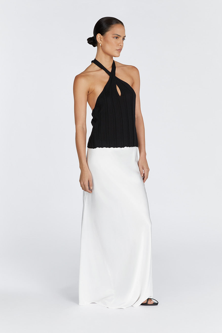 EVERLY BLACK TWIST KNIT TOP