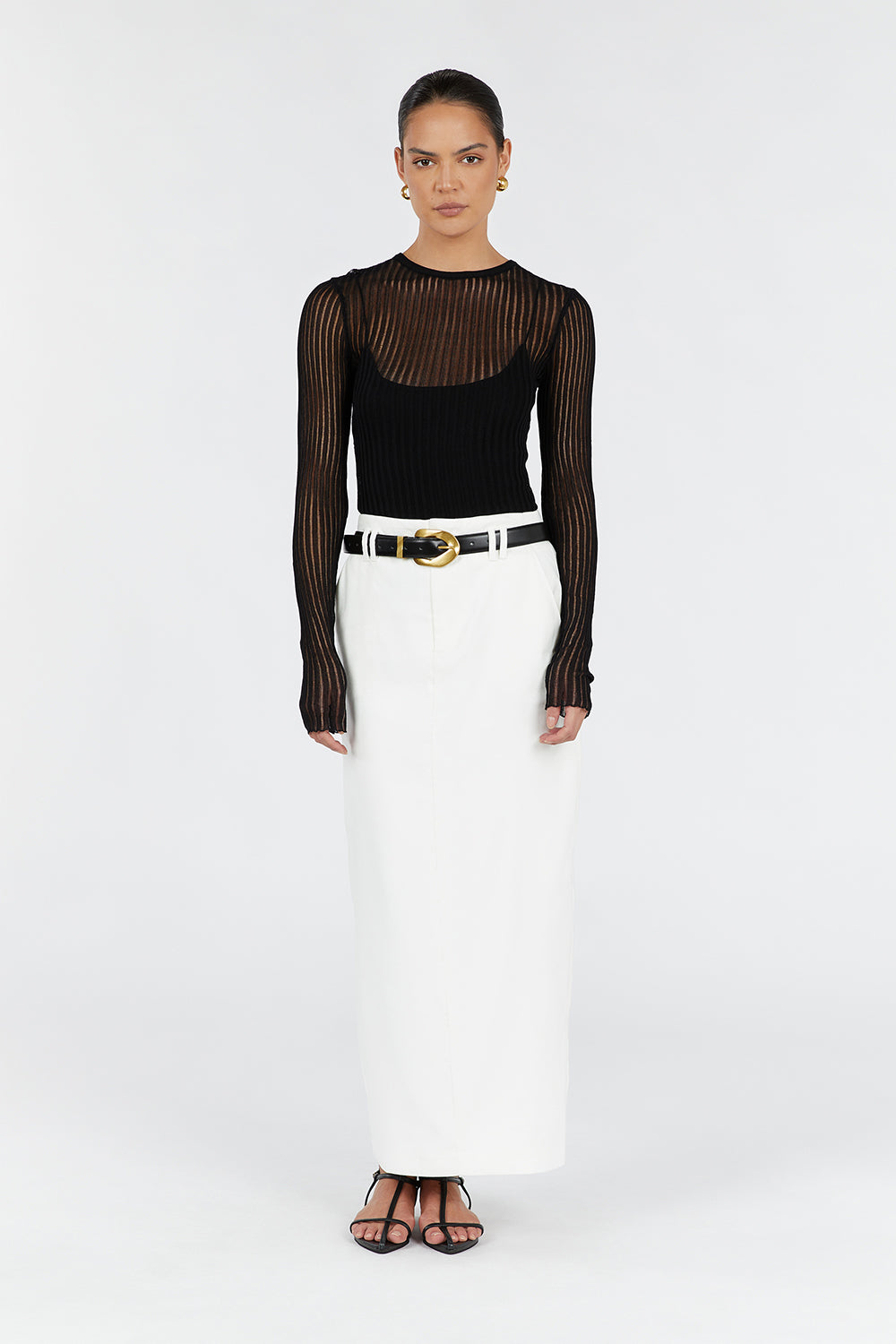 JOVIE BLACK LONG SLEEVE TOP