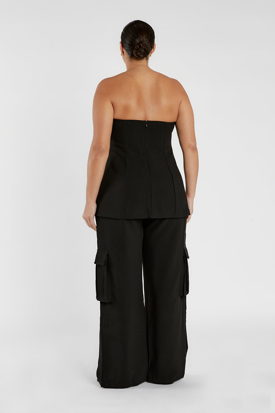 WILLA BLACK STRAPLESS TOP