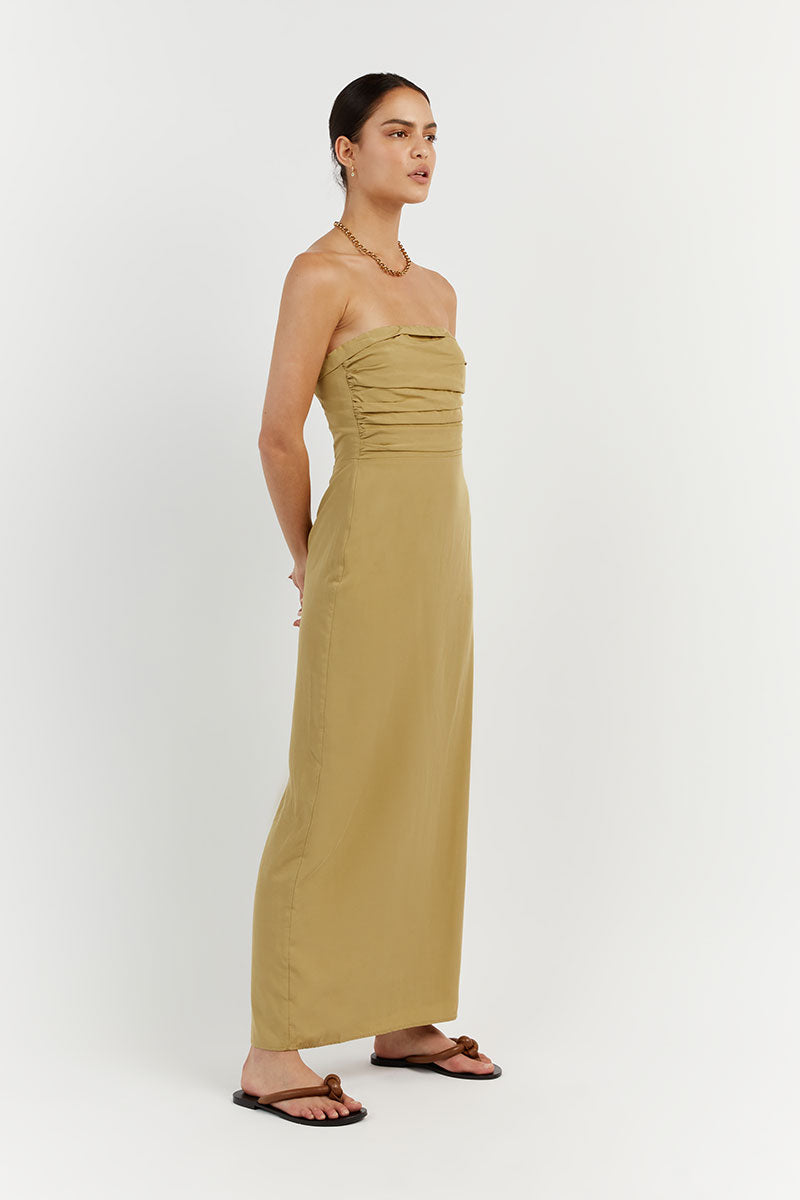 SHELBY PISTACHIO MIDI DRESS