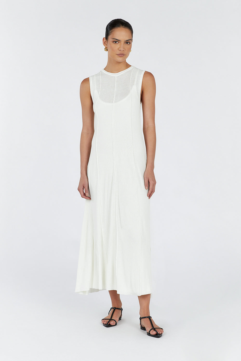 PARKER OFF WHITE KNIT DRESS