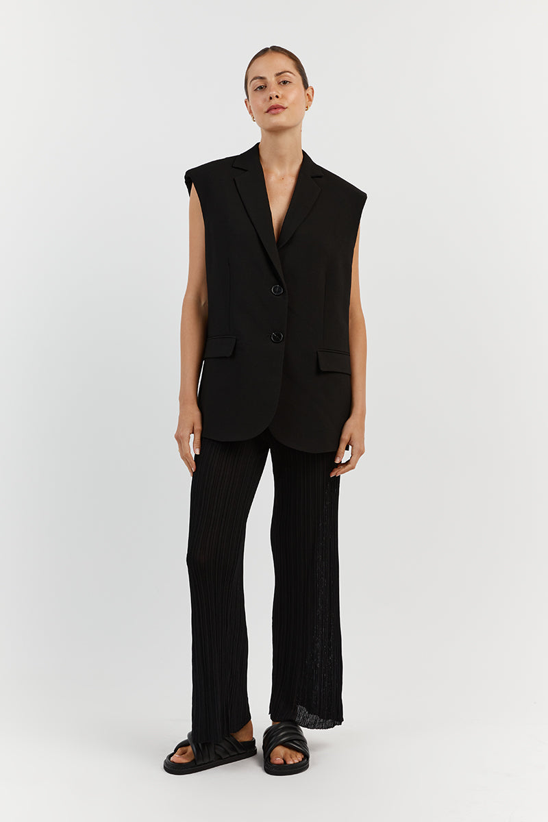 HARPER BLACK STRAIGHT LEG PANT