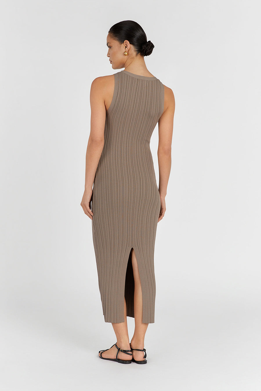 ANDERS LATTE KNIT MIDI DRESS