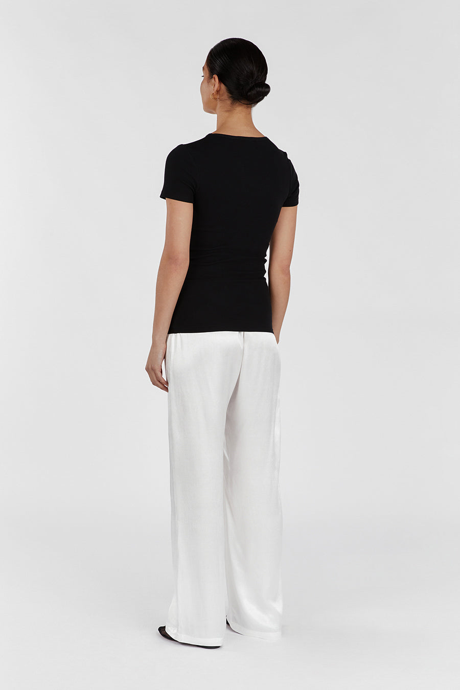 THEO BLACK CAP SLEEVE TOP