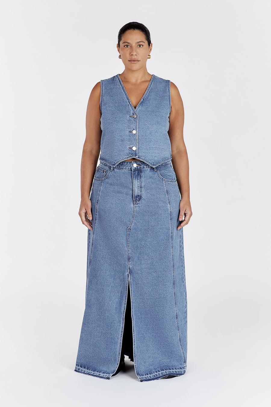 LENNON VINTAGE BLUE DENIM VEST