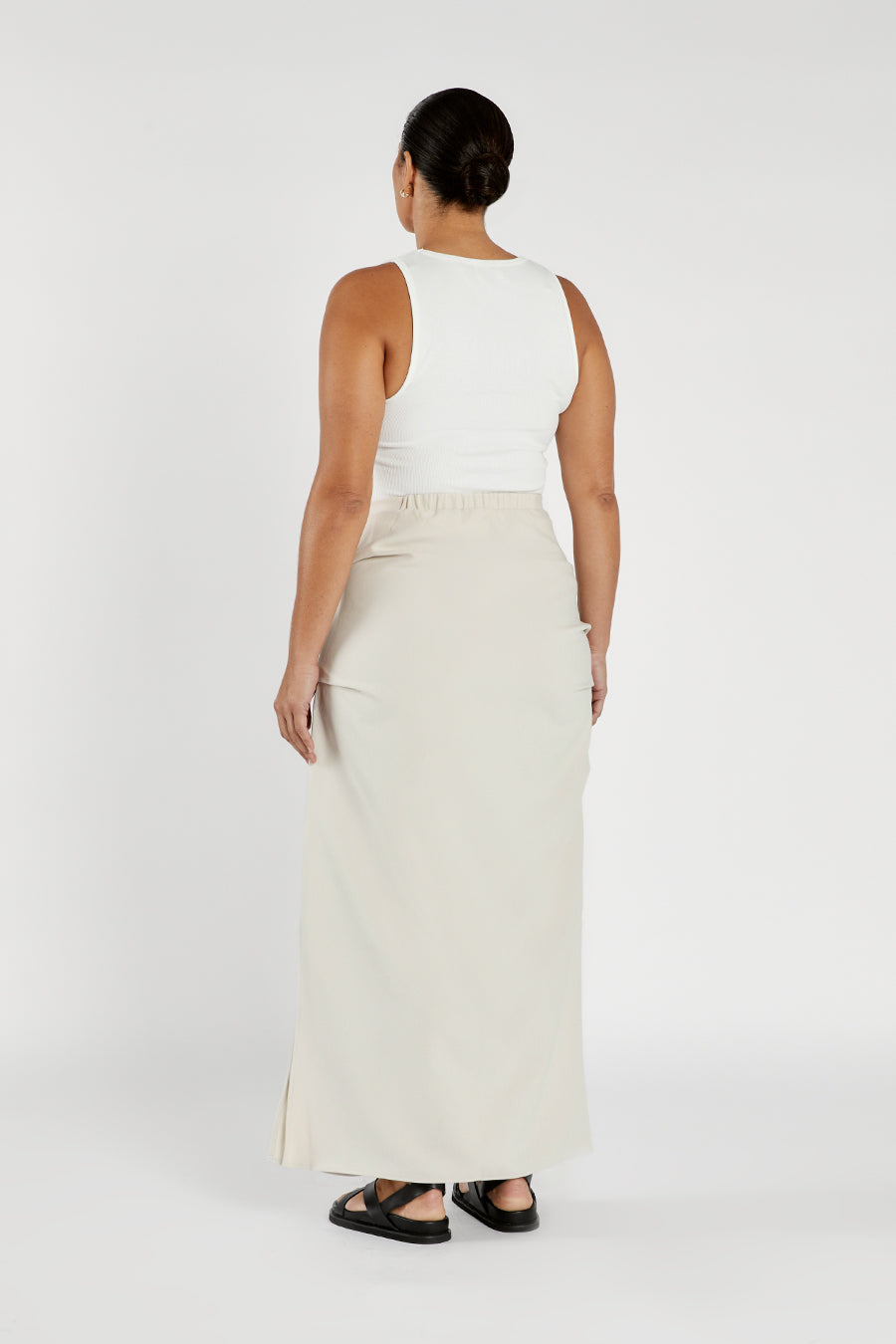 NILE BONE ROUCHED MAXI SKIRT