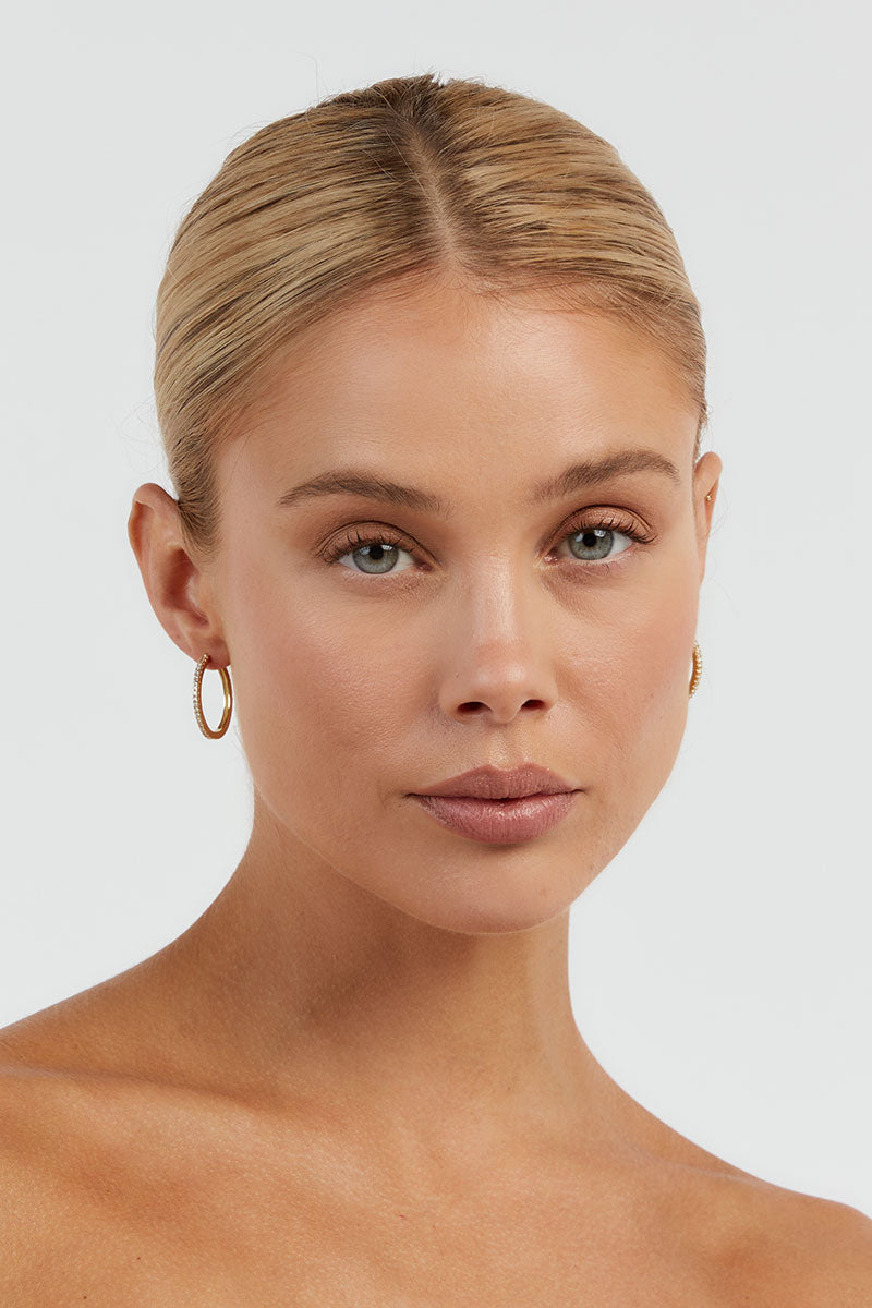 PORTER ANGEL GOLD HOOPS 20MM