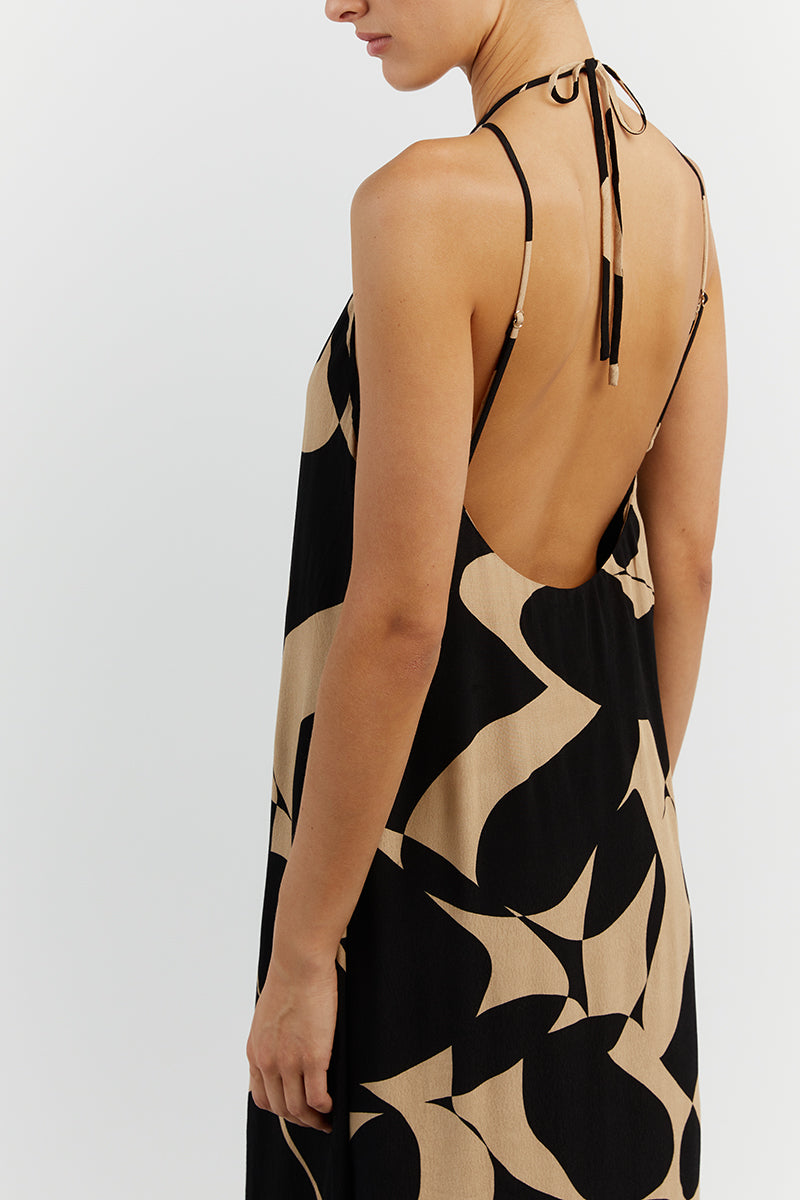 MAPLE CAMEL SLIP MAXI DRESS