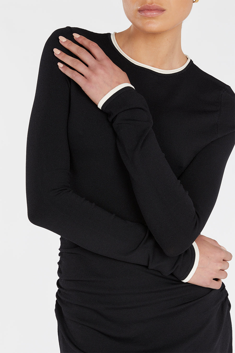 ROMY BLACK CONTRAST MINI DRESS