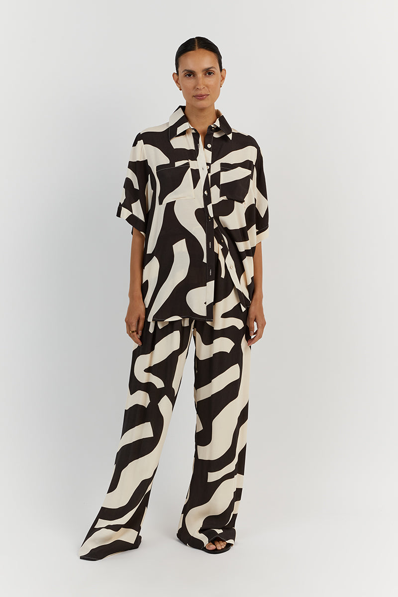 NINA CREAM VACATION SHIRT