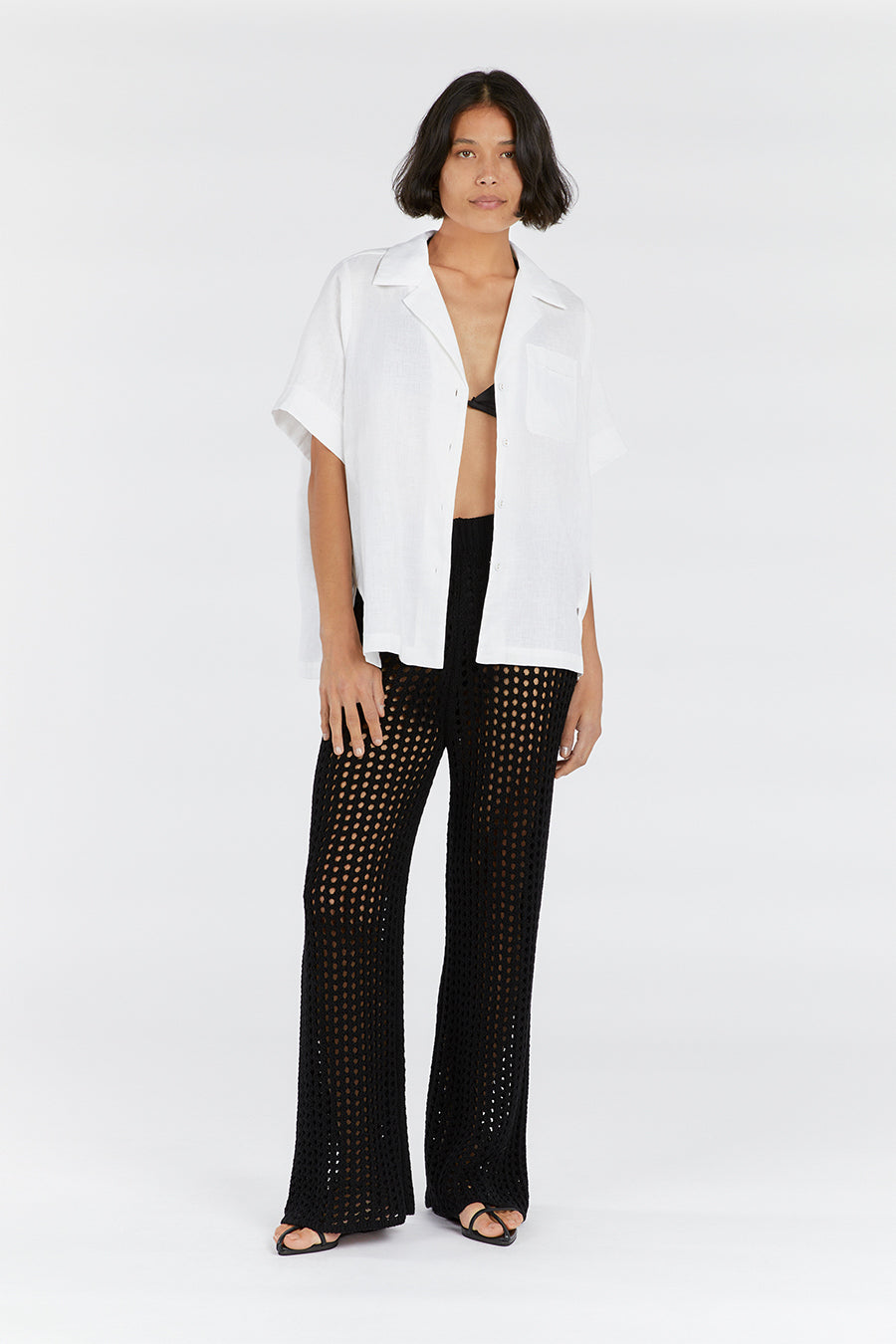HUNTER BLACK CROCHET PANT