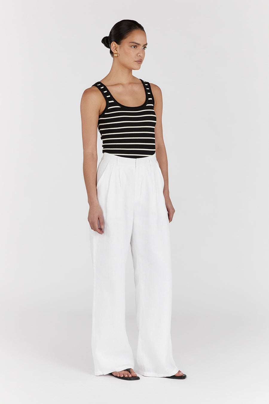 BILLIE BLACK STRIPE KNIT TANK