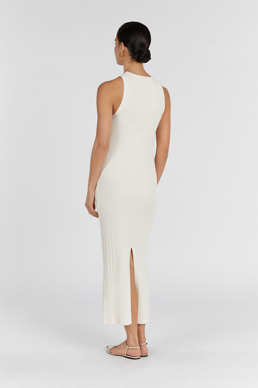 ANDERS CREAM KNIT MIDI DRESS